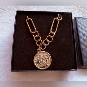 CHANEL Repurposed Gold Pendant Necklace